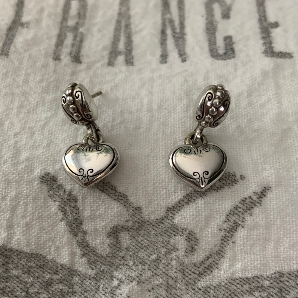 Brighton silver plated earrings with out butterfly backing